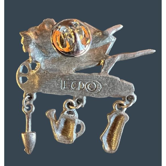 LCD Lindsay Claire Designs Garden Pin Silver Brushed Brooch - Picture 2 of 10